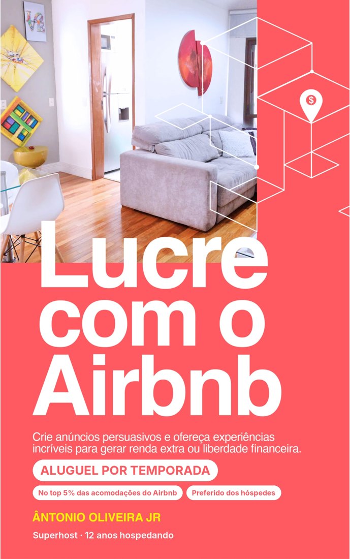 Capa do e-book Lucre com o Airbnb, de Antonio Oliveira Jr