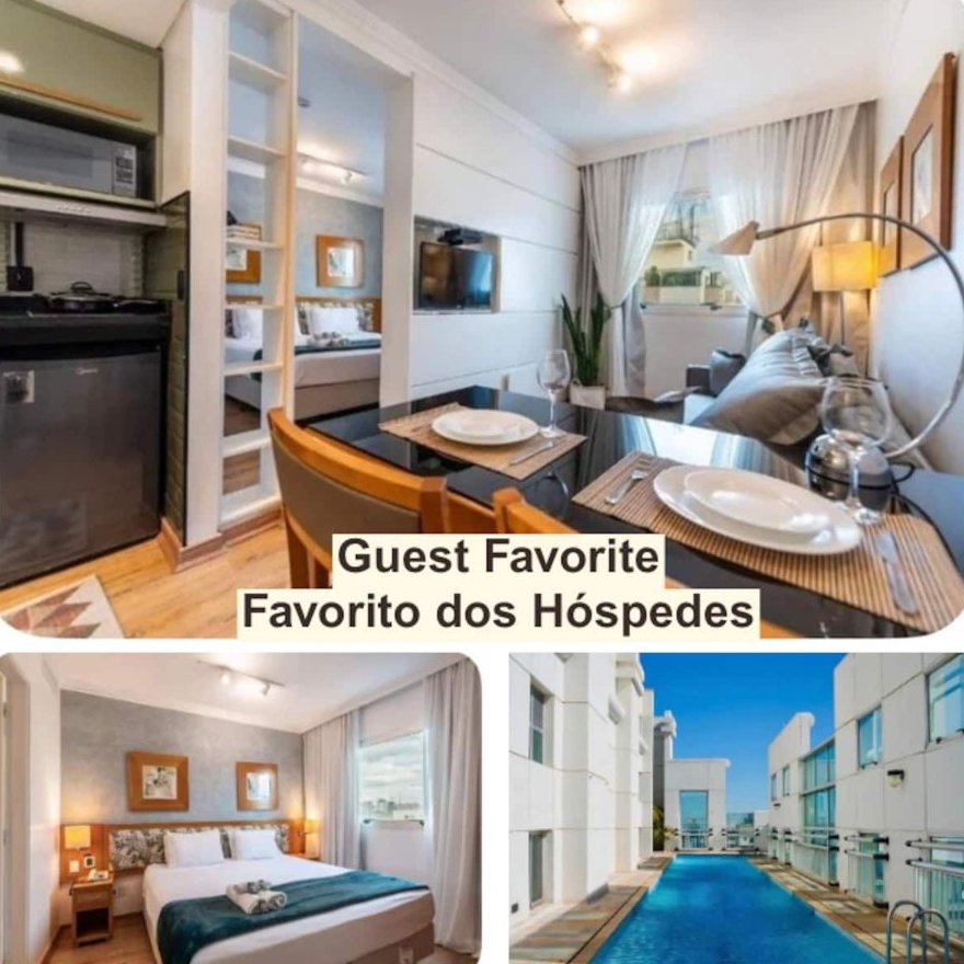 Anúncio gerenciado no Airbnb: flat de 1 quarto com 40 m² na Oscar Freire, selo Favorito dos Hóspedes